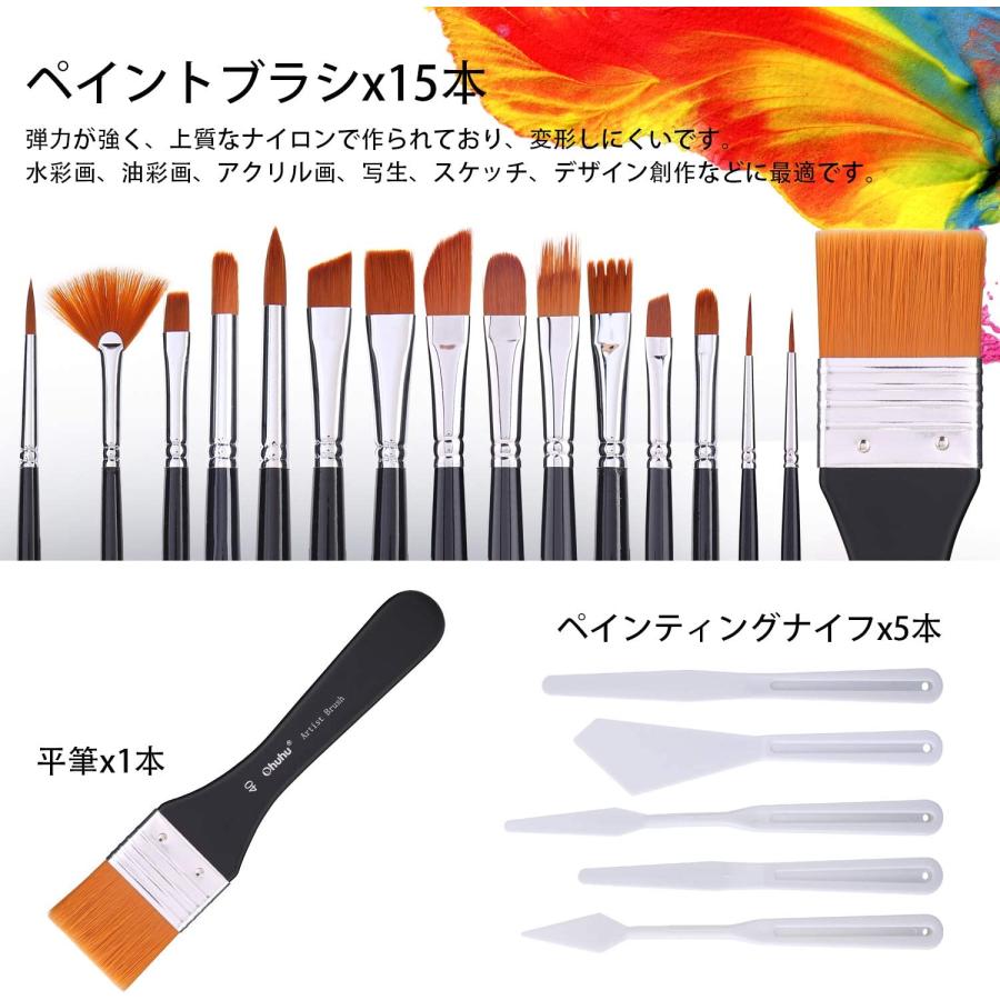 アクリル絵の具 78点セット アクリルカラー 48色 画材セット 卓上