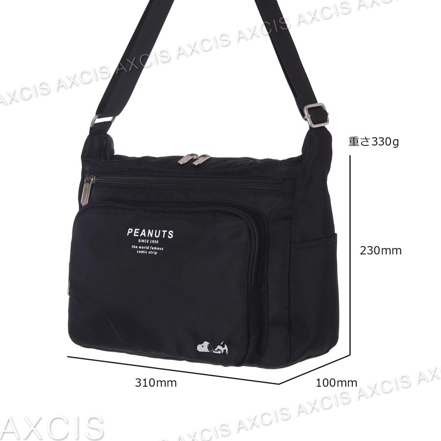 SNOOPY ショルダー ポリ 刺しゅう 多機能 ポケット スヌーピー ユニ