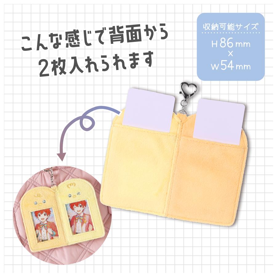 Osel 2連フォトカードキーホルダー 推し活 グッズ PVC カードケース