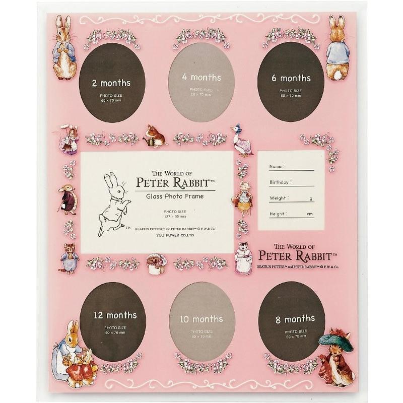 フォトフレーム ピーターラビット ガラスフォトフレーム 8ウィンドー