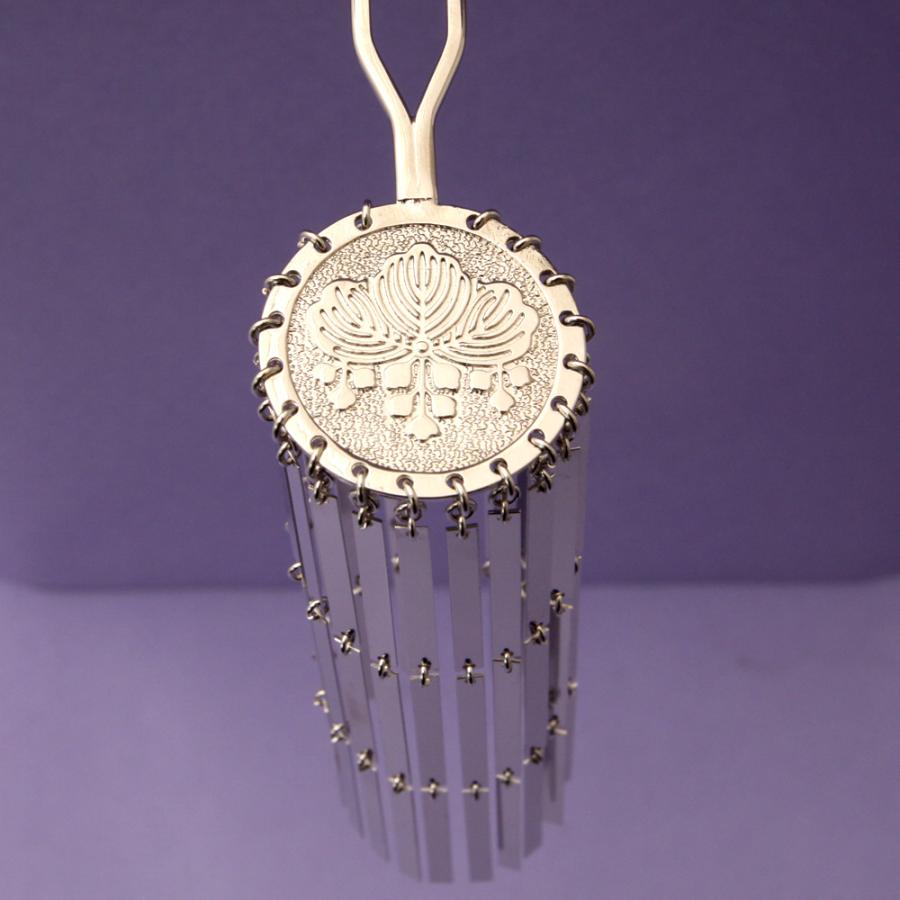 ビラカン かんざし「シルバー 丸桐3段」髪飾り 成人式 振袖 日本髪