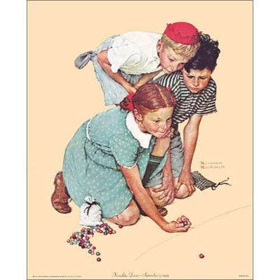 Knuckles Down（ノーマン ロックウェル） 額装品 ウッドハイグレード