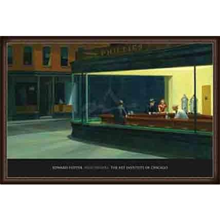 ナイトホークス 【Nighthawks 1942】（エドワード ホッパー） 額装品