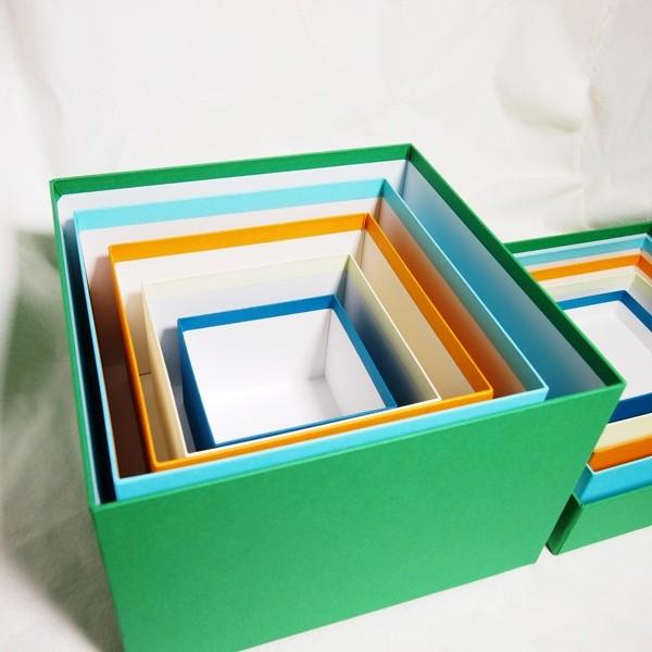 マトリョーシカBOXセット・ボーイズカラー(リボン付き) : ボックス