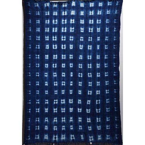 アフリカ ブルキナファソ 藍染 古布 大判 LLサイズ No.65 マルチクロス