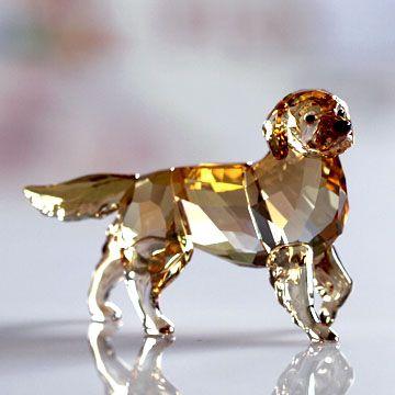 スワロフスキー 置物（Swarovski） 動物 ゴールデン・レトリバー