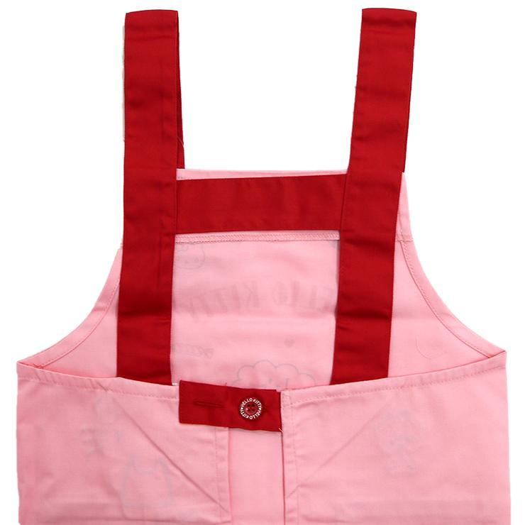 ハローキティ エプロン キッズ ピンク レッド キャラクター 刺繍