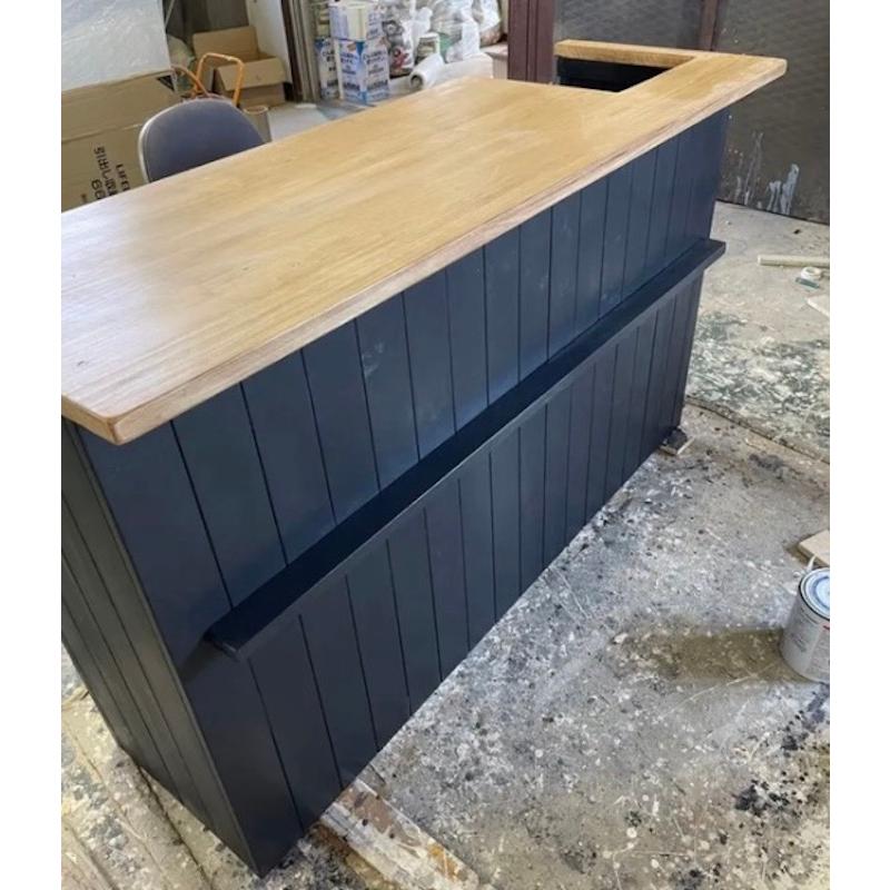 天然木 レジカウンター カフェカウンター 受付カウンター キッチン