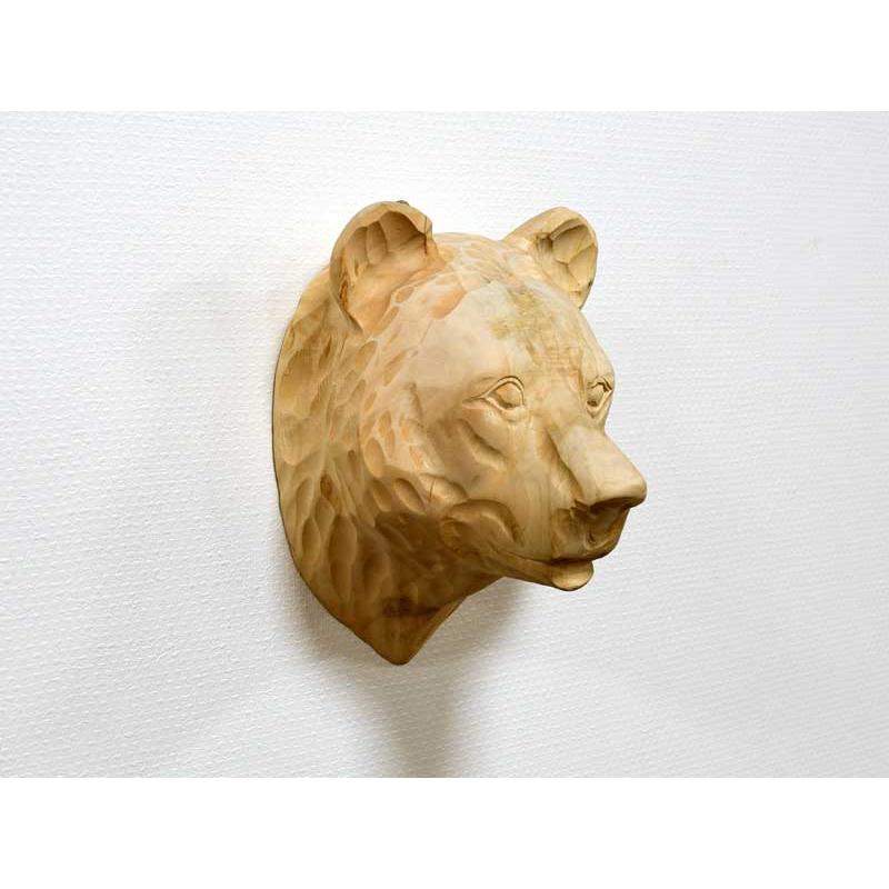 ウッド アニマル ヘッド Bear 熊 クマ 動物 ウォールオブジェ 壁飾り