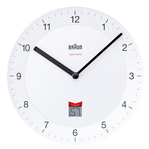 BRAUN（ブラウン） 掛け時計 Radio Controlled Wall Clock BNC006WHWH