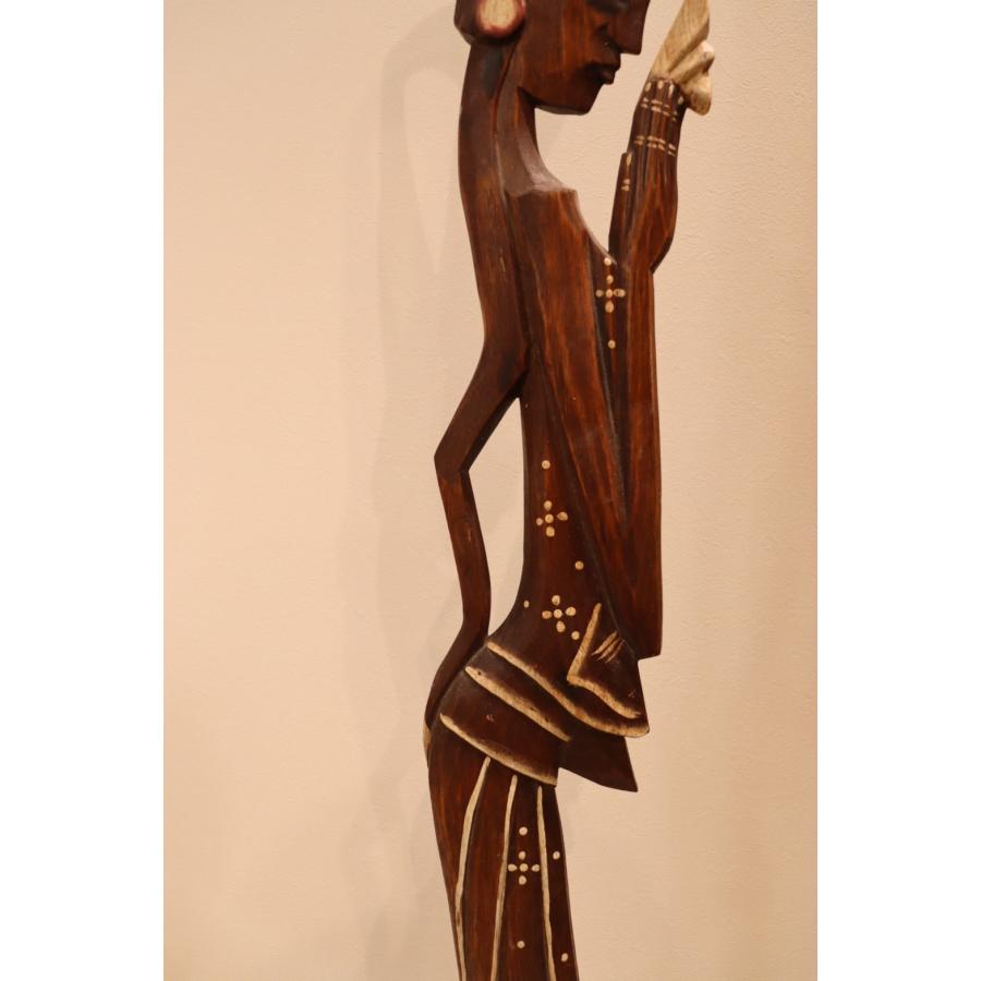 木彫り祈り 人形 木彫り 木製オブジェ インテリア バリ雑貨 バリ島