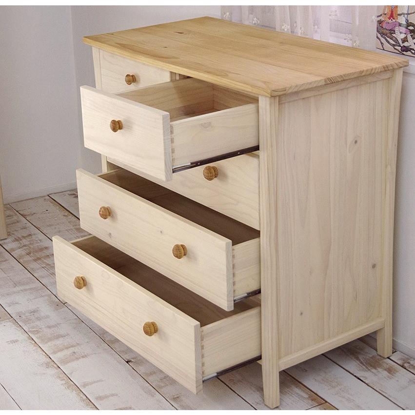 フレンチカントリーパイン 脚付チェスト 木製取手 パインタンス