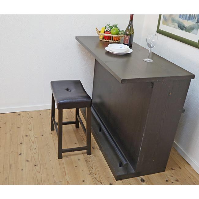 木製 カウンター クッション付スツール CCK555CA 座面高55cm 背無し