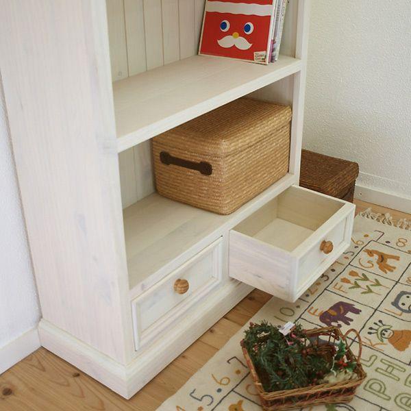 フレンチカントリー本棚 高さ180cm カントリーパイン収納棚 収納家具