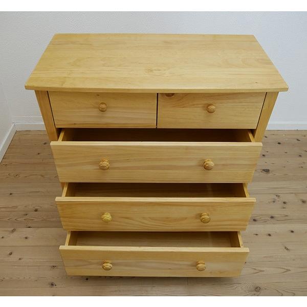 カントリーパインチェスト 幅90cm 衣類収納 タンス バレンシア 5