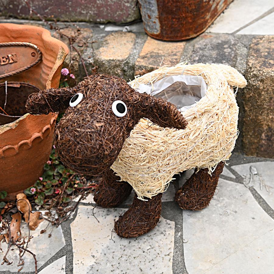 ガーデンアニマルプランター ひつじ 鉢カバー ポット ガーデニング