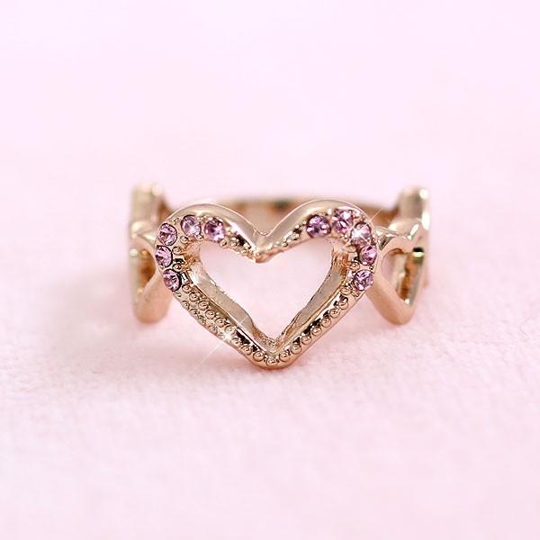 指輪 レディース シンプル 可愛い ハート ピンクゴールド リング 誕生