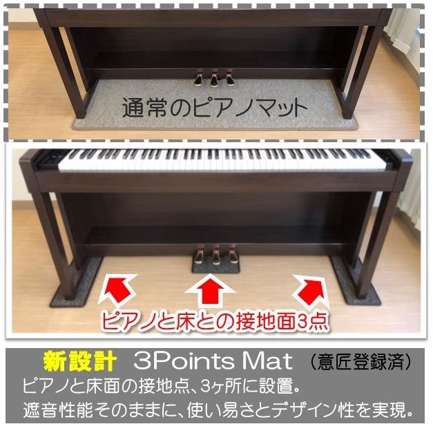 電子ピアノ専門店が作る最強マット 3 Points Mat （3点式マット）防音
