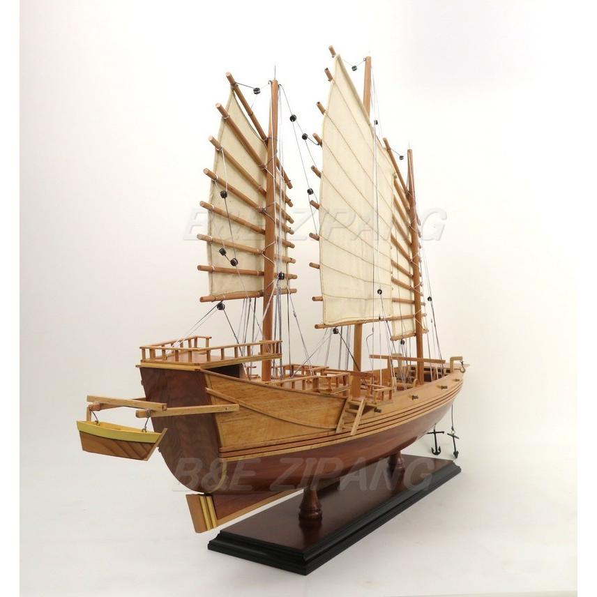 帆船模型 完成品 チャイニーズ ジャンク 貿易船 全長69cm 置物