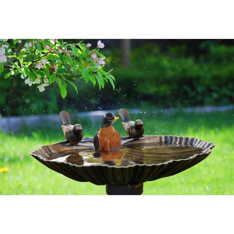 シッティングペアオブバード バードバス ガーデニング 庭 鳥 野鳥観察