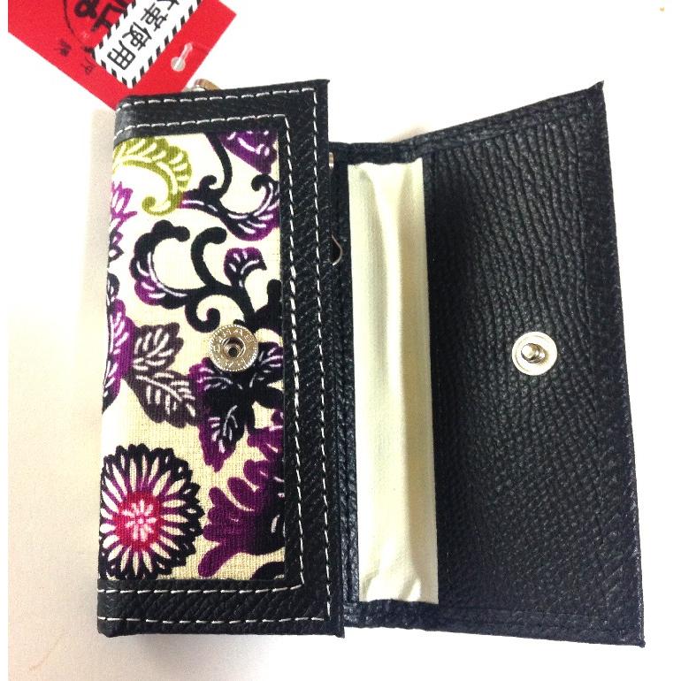 本革 牛革キーケース okinawa 沖繩 紅や BINYA 紅型柄 綿100％ 新作