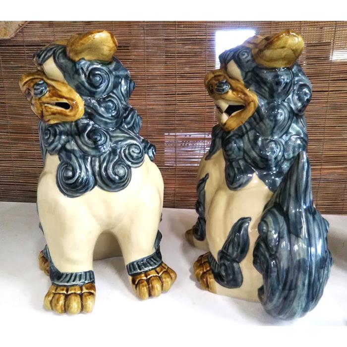 シーサー置物 門柱 超特大 琉球焼 朝日陶器 沖縄陶器 沖縄伝統工芸