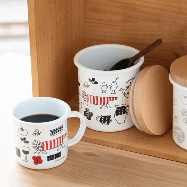 Lisa Larson（リサラーソン） 琺瑯キャニスター 北欧 おしゃれ はり