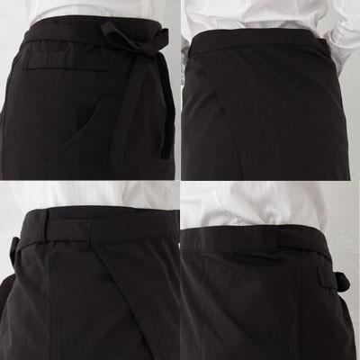 ソムリエエプロン ツイル無地 11033 ブラック 黒 料理 カフェ