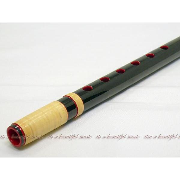 its】本格的な、お囃子・お祭り用「篠笛」 【五本調子】紫水/高級黒