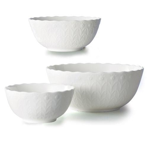 NARUMI ナルミボーンチャイナ シルキーホワイト 入れ子ボールセット