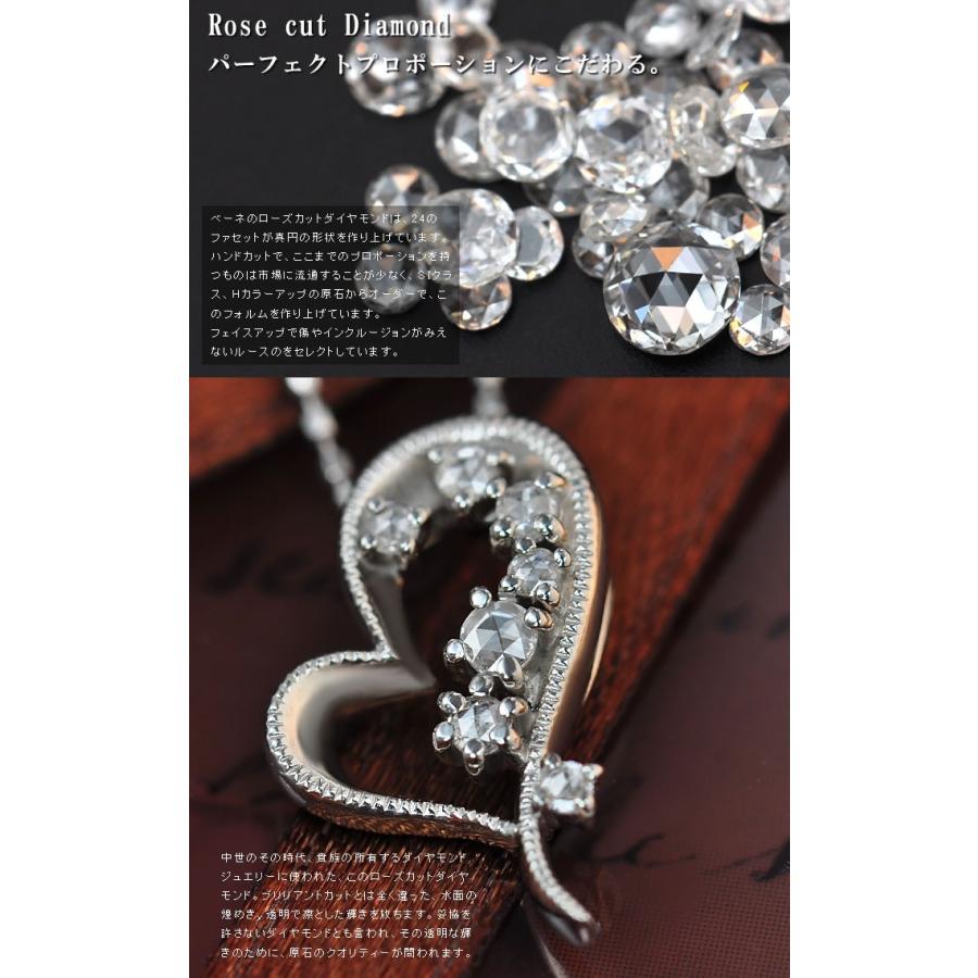 ハートモチーフ ダイヤモンド ペンダントトップ 誕生石 4月 PT900 K18