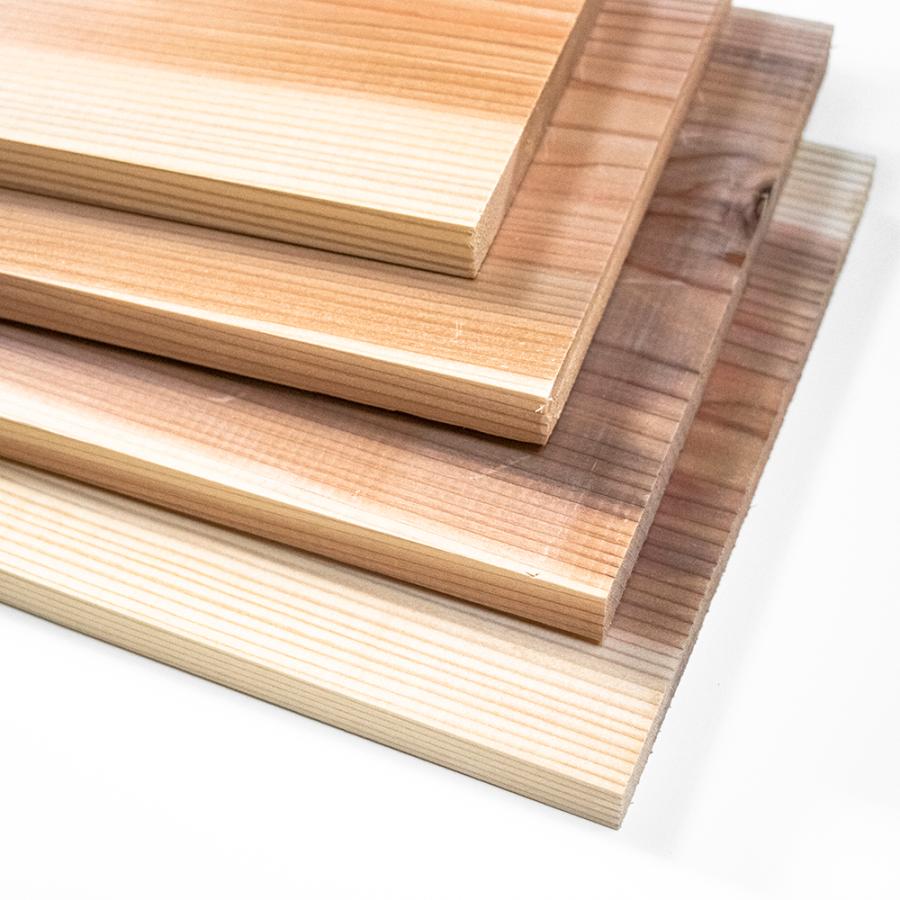 川島材木店 杉板 4枚セット 長182cm 巾24(23)cmx厚1.8cm 棚 棚板 床 腰