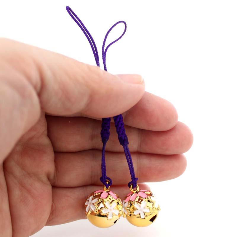 鈴 キーホルダー 桜どんぐり 根付け ストラップ 日本製 花鈴 かわいい