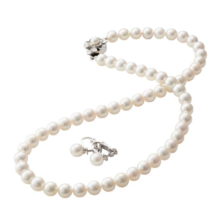 あこや本真珠ネックレスセット 本真珠 パール ネックレス ピアス のし