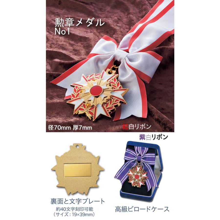 メダル【高級勲章】75mm径 文字無料 勲章メダル 金属製 盾 表彰 優勝