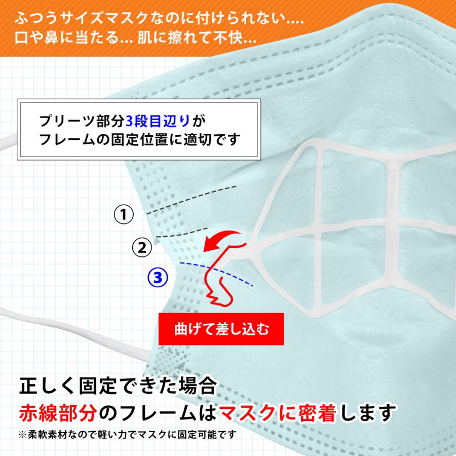 マスクフレーム 軽量]立体インナーマスク 折りたたみコンパクト