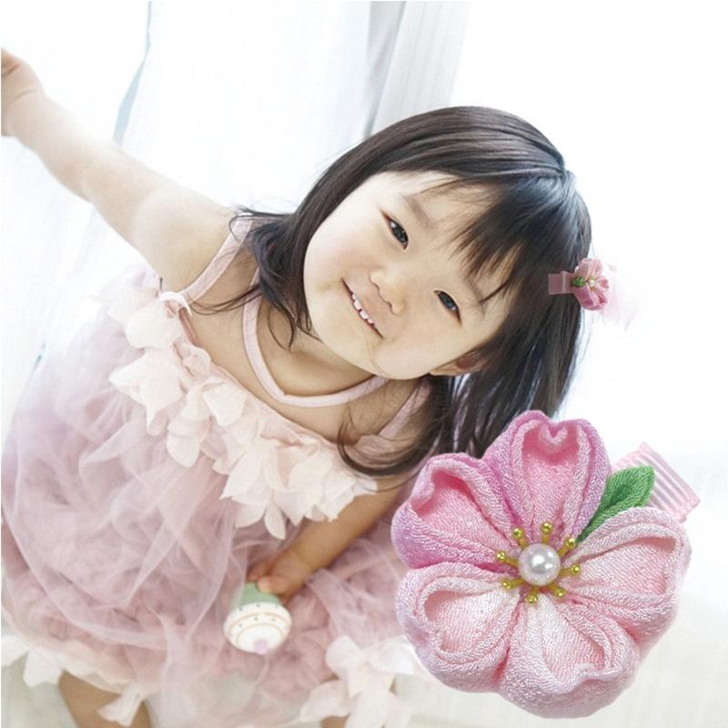 つまみ細工キット 桜クリップ 2個 初心者も作れる 作り方説明書つき