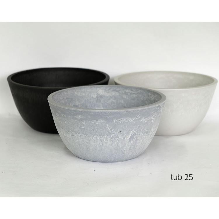 プラ鉢 ミドルタブ25 サボテン 頑丈 おしゃれ 塊根植物 多肉 黒