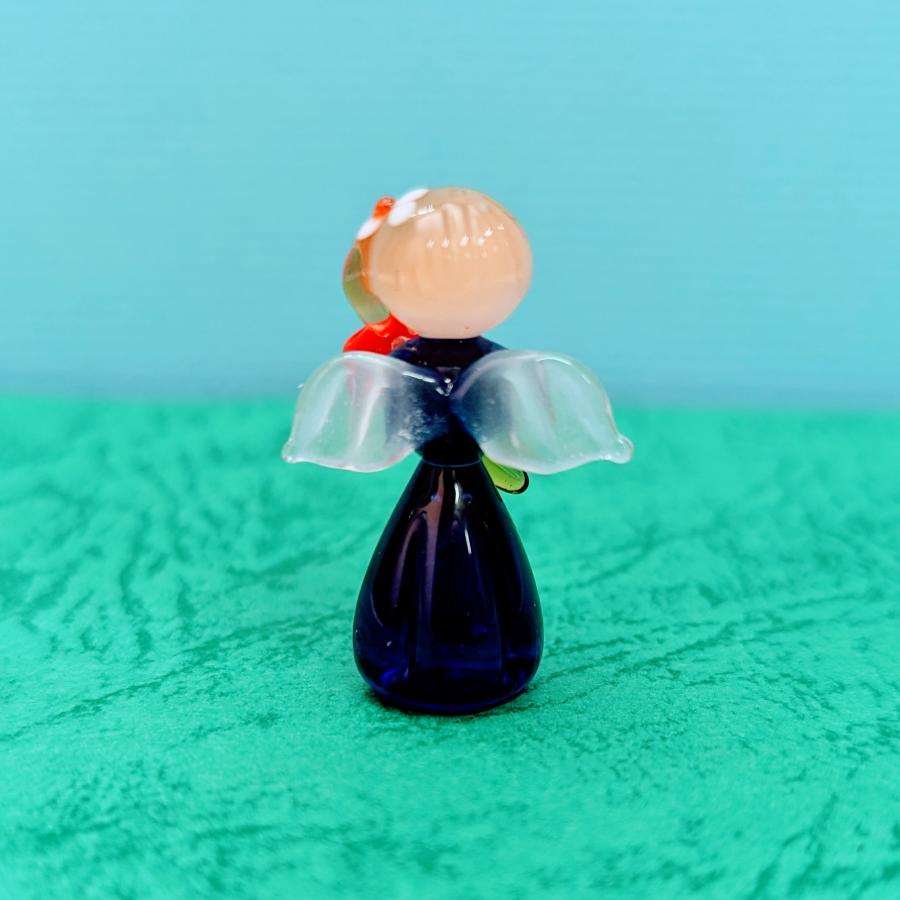 ガラス細工 花の妖精（カーネーション）ミニチュア 雑貨 置物 小物