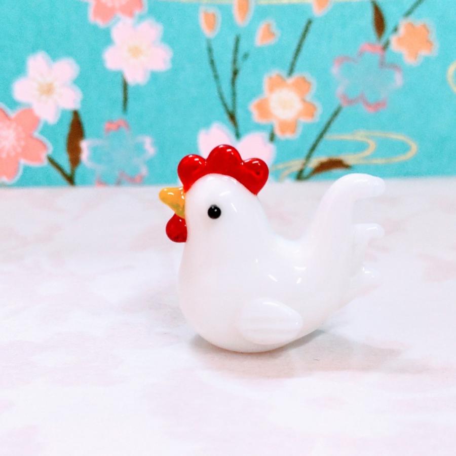 ガラス細工 トリ（M) 酉 ミニチュア 置物 雑貨 小物 干支 十二支