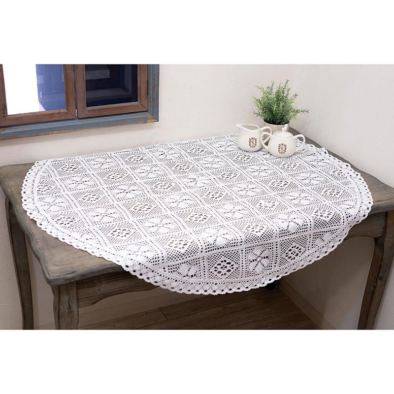テーブルセンター テーブルクロス コットンレース ラウンド Φ112 送料