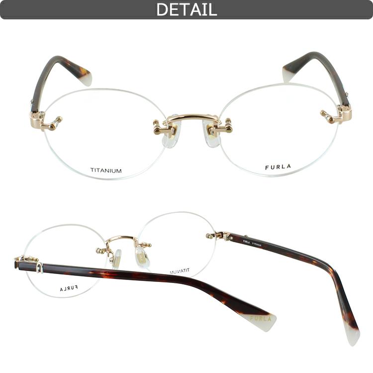 FURLA（フルラ） 度付きメガネ 眼鏡 度付き 近視メガネ ツーポイント