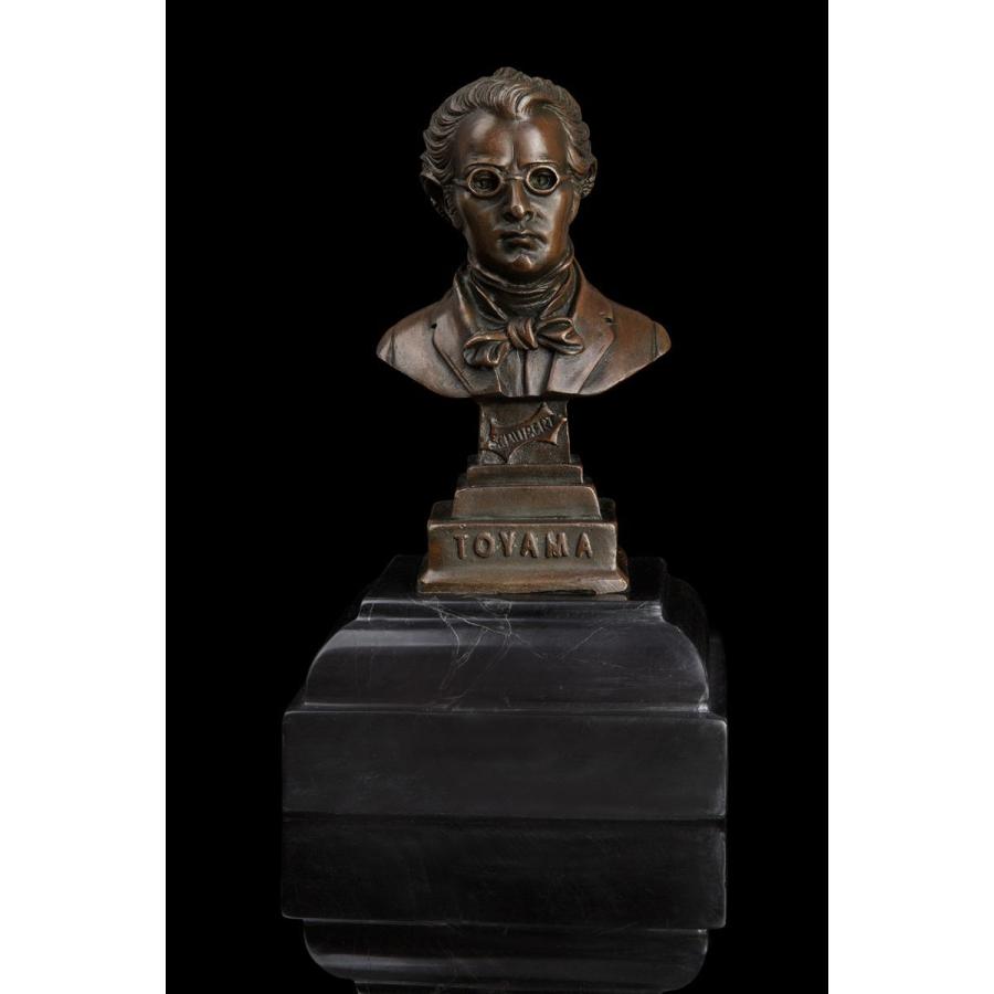 超人気ブロンズ像 シューベルトの胸像 名品 インテリア家具 置物 彫刻