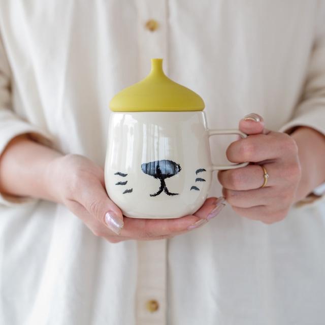 BISQUE 蓋付きマグ All Members オールメンバーズ 290ml 保温 白