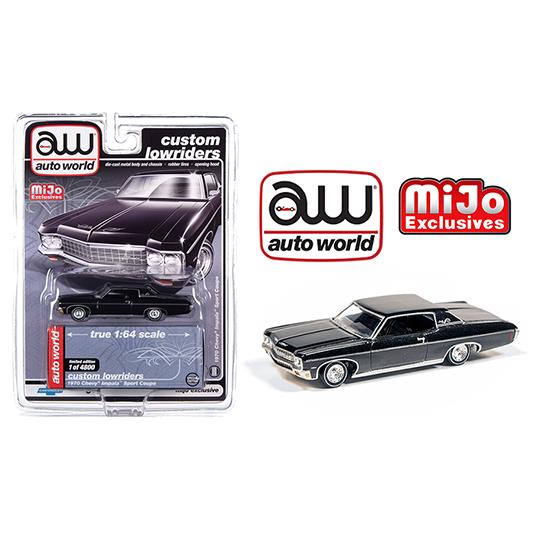 autoworld 1/64 シボレー インパラ 1970 ブラック ローライダー MiJo