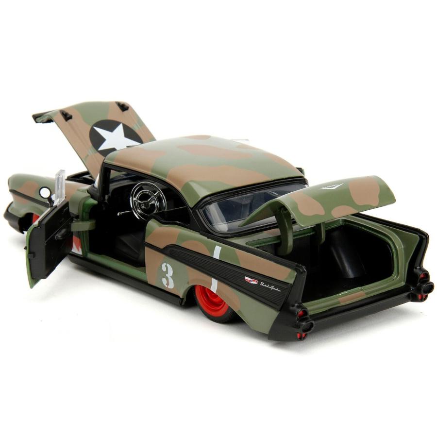 Jada JADA TOYS 1/24 シボレー ベルエア 1957 アーミーグリーン