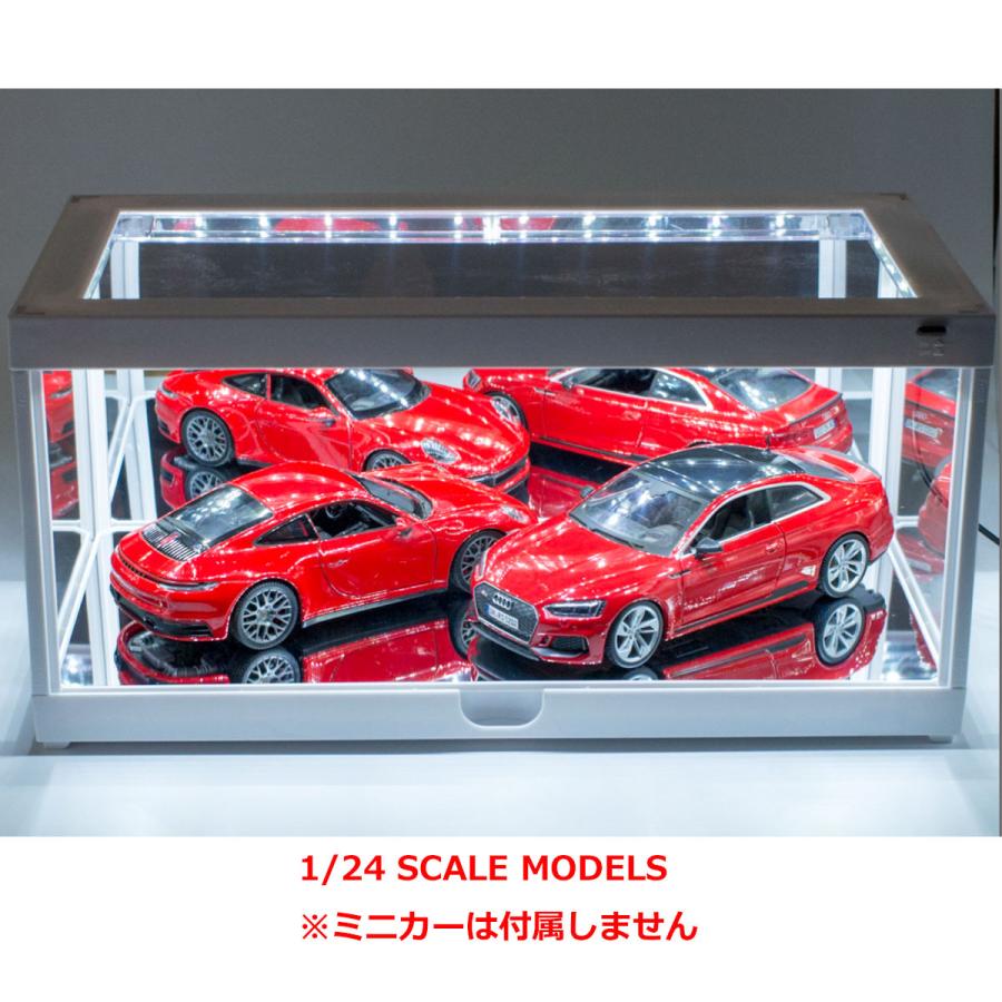アクリル ディスプレイ ボックス 1/18スケール用 背面/底面ミラー