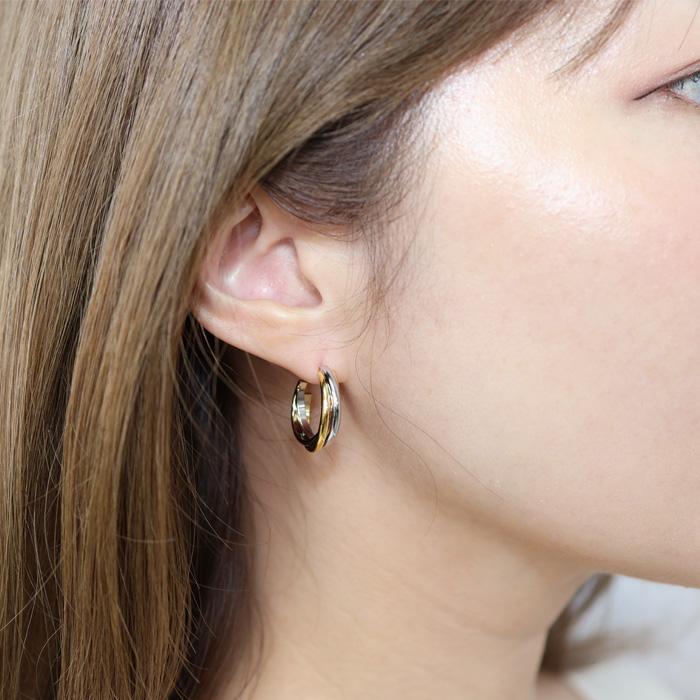 BLUE LEAF（ブルーリーフ） ピアス ステンレス トリプルカラー