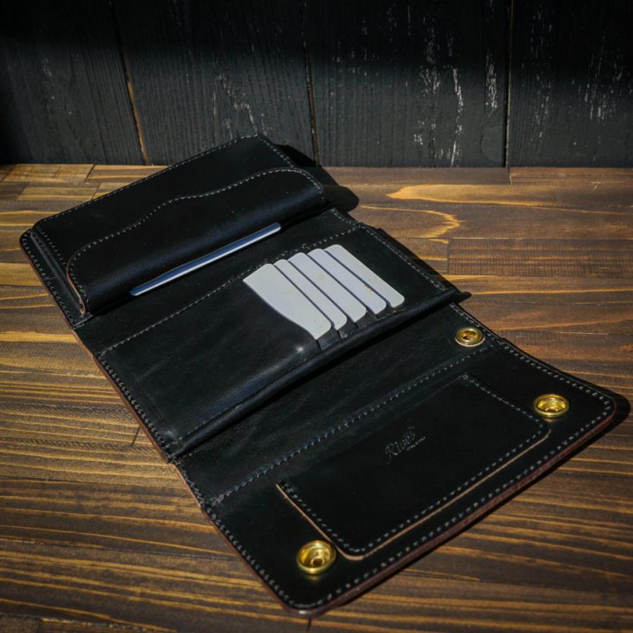 ミドルトラッカーウォレット『Type03』クロムエクセル/ブラック