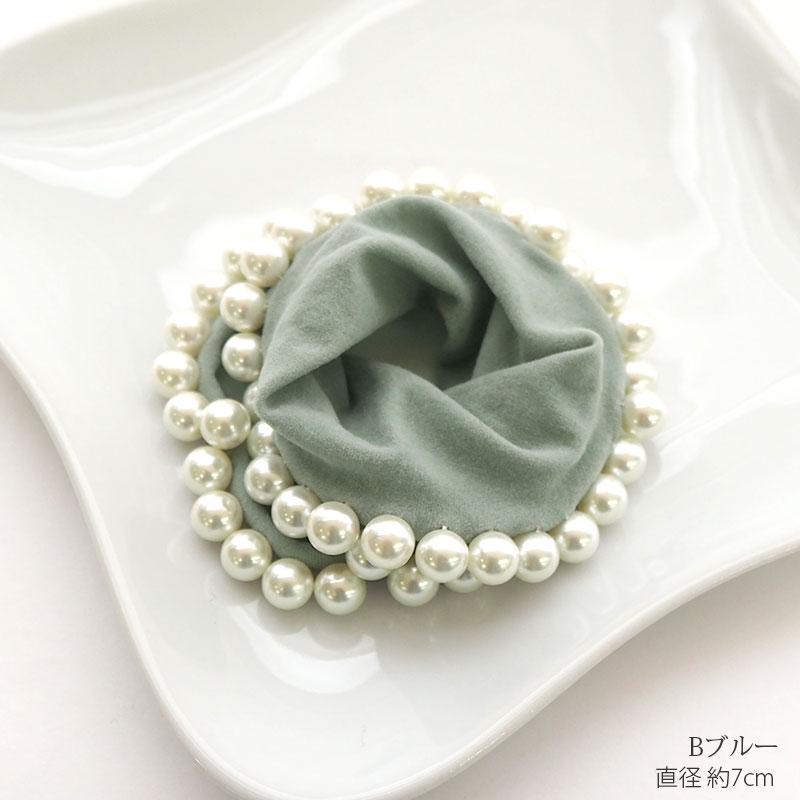 BLAZE シュシュ ヘアゴム ジャージ パール くすみカラー 幅広 跡がつき